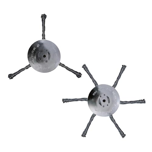 Tête Débroussailleuse Universelle 6 Pouces en Fil Acier pour Coupe-Bordure, Remplacement de Lame Coupe-Herbe, Tête de Coupe Métal pour Désherbage Jardin sans Outil (C)
