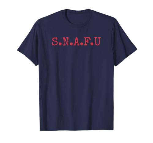 SNAFU – Motif argot militaire amusant – Vieilles lettres de machine à écrire T-Shirt