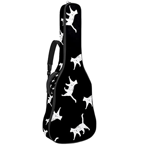 Housse guitare acoustique imperméable sac à dos licorne 42.9x16.9x4.7 in