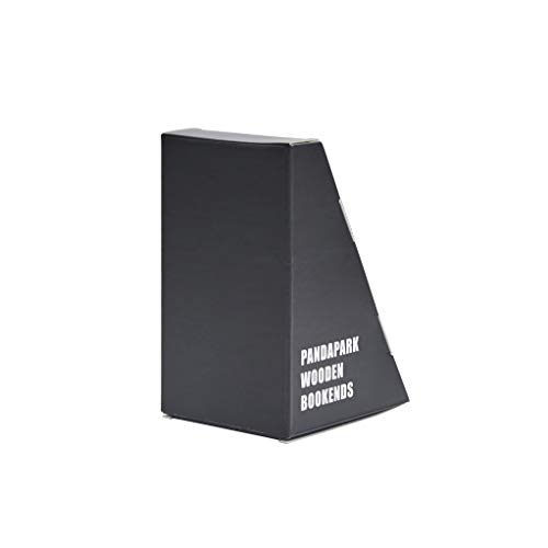 pandapark woodnon-skid bookend for shelvesheavy dutybook stand for cds1 pair