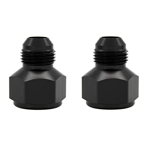 KRD PERFORMANCE Female to Male Reducer 10AN to 8AN Reduce adaptor Aluminum JIC AN10 Female to Male AN8 Flare Thread Hose Reducing Fittings Black, Pack of 2 by KRD PERFORMANCE - Used condition - Image 2