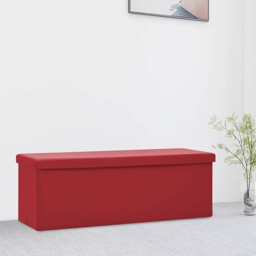 Banc pliable de rangement rembourré en MDF solide 110 cm de long - 2