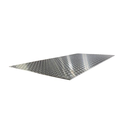 .125" Aluminum Diamond Plate Polished, 24" x 48", 1/8th inch Thick, 3003 Alloy - Garages, Trailers, Workbench, Projects
