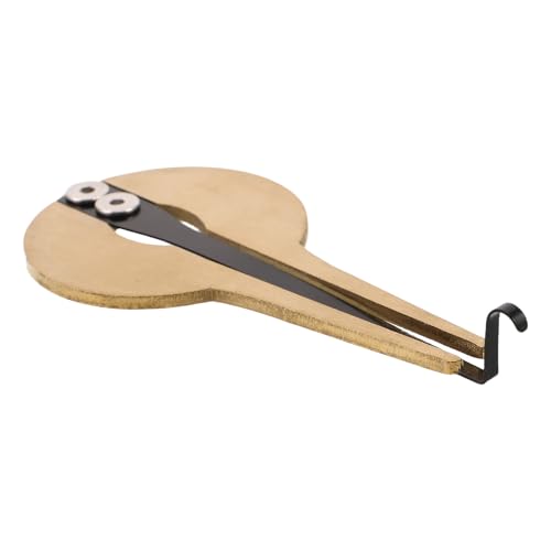 SHINEOFI Harpe à Mâchoires Ethnique Mongole Ronde Métal Instrument Russe Traditionnel Portable pour Musiciens Professionnels et Amateurs de Musique Folk Couleur Aléatoire