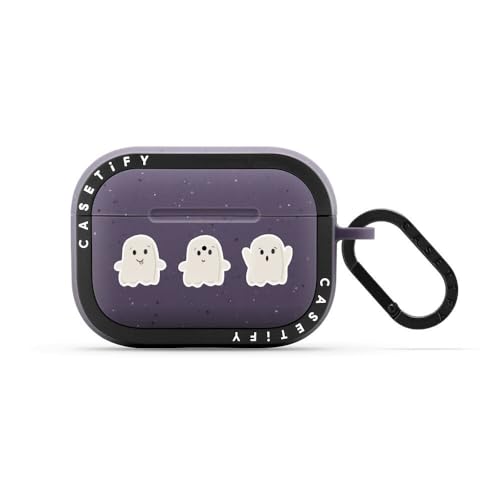 Coque AirPods Pro CASETiFY Bounce anti-perte violet foncé mat avec anneau rigide