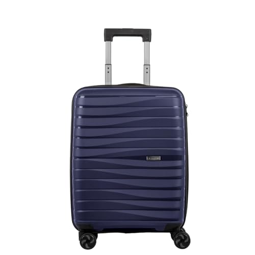 Mala De Viagem E De Bordo Com Rodas 360° Pp Sestini Azul Marinho