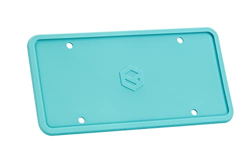 Rightcar Solutions Silicone License Plate Frames | The Original Premium Grade Silicone Car Plate Frame | Rust Proof, Rattle Proof, Weather Proof License Plate Holder (Aqua Blue) #TOP8