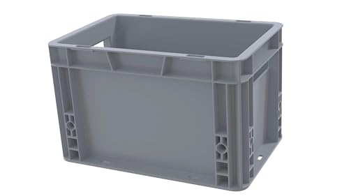 Solent Plastics Recycled Plastic ECO Euro Plastic Stacking Industrial Storage Containers Boxes Crates! (7 Litre - 30 x 20 x 19cm)