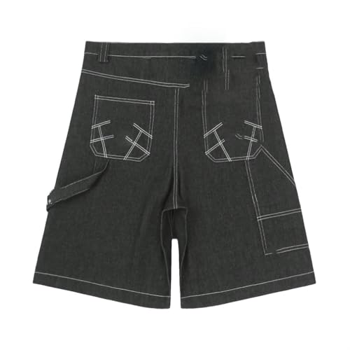 Short d'été en jean pour homme à coupe ample et confortable