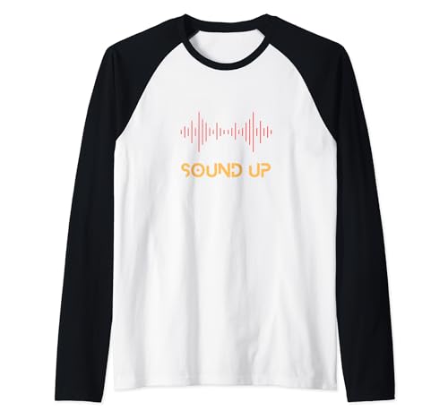 Sound up, música techno hardstyle, DJ Camiseta Manga Raglan