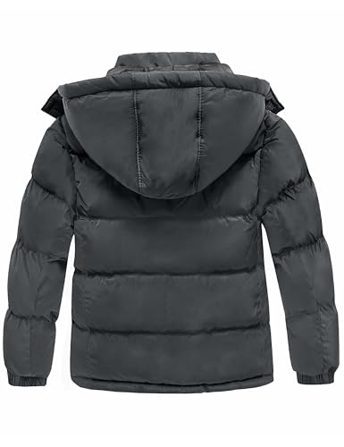 Image of wantdo Boys' Winter Coat Waterproof Puffer Jacket Parka with Removable Hood