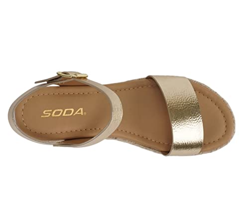Image of Soda CLIP ~ Women Open Toe Ankle Strap Platform Espadrille Sandal