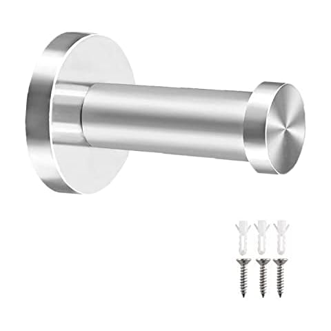 KINDPMA 6Pcs Colgador de Toallas Ganchos de Pared de Acero Inoxidable Cover