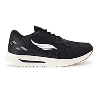 Tênis Masculino Esportivo Casual Corrida Caminhada Running Pro Confortável Leve (Preto/Branco, BR, Adulto, Numérico, 39)