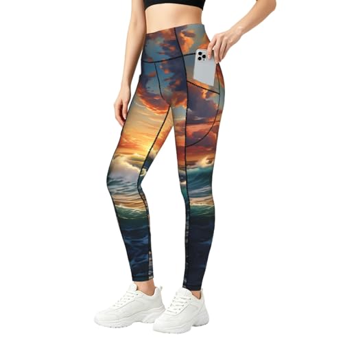 Leggings de mujer con bolsillos que estilizan el cuerpo en el gimnasio y fitness
