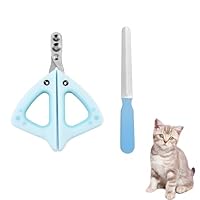 lcyen Krallenschere Katzen Katzen Krallenschneider Set Katzenkrallen Schneider mit 2mm/4mm Sicherheitsloch Über-Schnittschutz, Tierarzt-entwickelt für Welpen/Kleine Hunde (1 Set inkl. Diamantfeile)