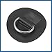 A ABSOPRO 6pcs 6cm Black D Ring Patch PVC Stainless Steel Round Shape D Ring Pad for Surfboard Inflatable Boat Kayak Canoe Deck Item Replacement