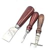 Pingle Leather Carft Punch Tools Kit 18pcs Stitching Carving Working Sewing Saddle Groover Leather Craft DIY Tool