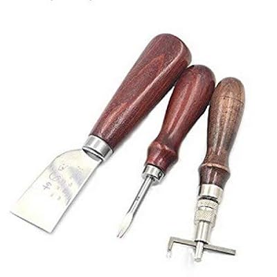 Pingle Leather Carft Punch Tools Kit 18pcs Stitching Carving Working Sewing Saddle Groover Leather Craft DIY Tool
