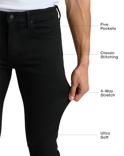Image of True Classic Stretch Jeans for Men, Slim and Straight Fit Men's Stretch Jean