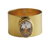 Anillo de turmalina rosa pálido de 7 x 9 mm en plata de ley chapada en oro, talla US 7 / diámetro 17,3 mm – piedra preciosa natural – regalo de cumpleaños – ideas de regalo hechas a mano para mujer