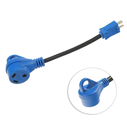 Rv Power Adapter 30 Amp To 15 Amp 110 Volt,Nema 5-15P To Tt-30R Plug Adapter For 30 Amp Rv To Home Standard Outlets 15 Amp 110/120V,Load Up To 15A 125V 1875W,12/3 Awg Extension Cord,12 Inch (15M30F) #TOP1