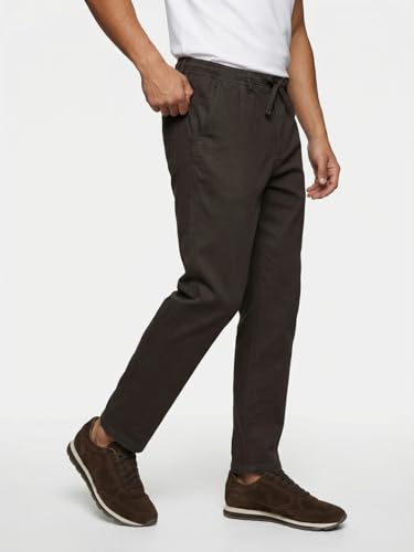 Image of Nobero Chino Pants for Men | Oversized Fit | Multiple Pockets | Elasticated Waist | Casual & Utility Wear