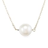 Shensee New Vogue Women Girls Simple Imitate Pearl Bib Choker Statement Collar Necklace Gold
