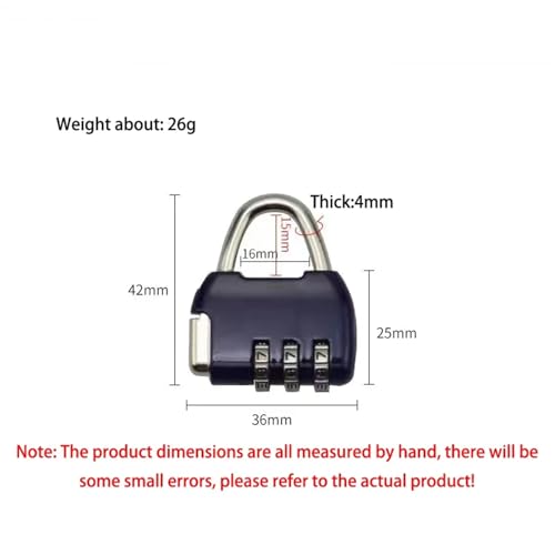Cadenas de sécurité en alliage de zinc avec code réinitialisable pour sac