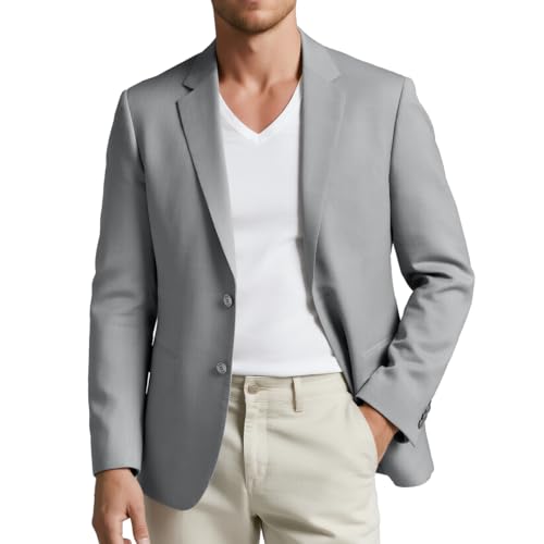 Men's Casual Blazer Slim Fit Suit Jacket for Men Two Button Sports Coats Wedding Prom Party