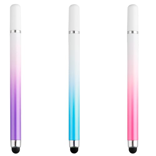 Rumyve 3pcs Gradient Color Stylus Pencil,2 in 1 Tablet Touch Screen Pen,Stylus Pens for Touch Screens for iPhone/iPad/pro/Mini/Air/Samsung