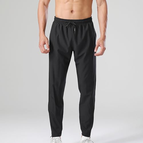 Pants for Men Summer Fashion Running Joggers Men's Quick Dry Workout Slacks Pants Elastic Drawstring Lightweight4