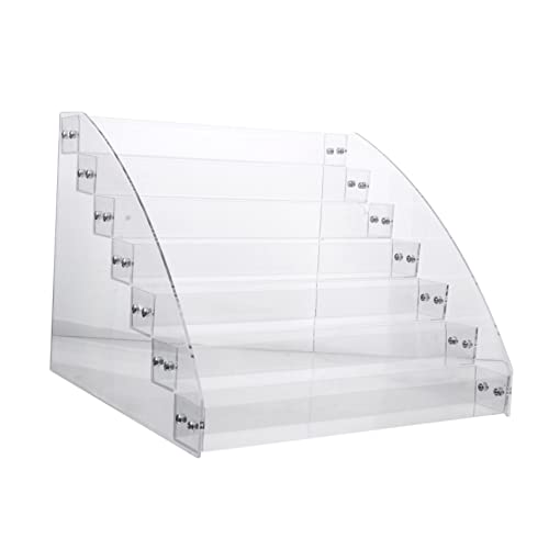 Beaupretty Espositore A 7 Ripiani in Acrilico Per Rossetti E Smalti - Portarossetti Organizer Ripiani Per Smalto in Gel E Smalto Per Unghie