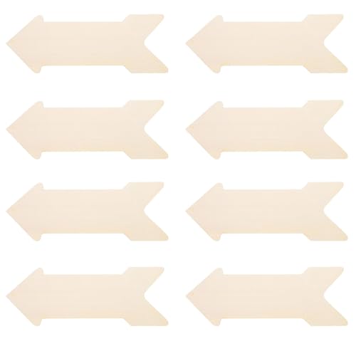 Garneck 8 Pack Large Wooden Arrow Cutouts 15.7 Inch – Unfinished Wood Blank Directional Signs for Crafts – Rustic Wall Decor Plaque for Wedding Party Farmhouse Home Decoration (Paintable) by Garneck - Used condition - US$13.20