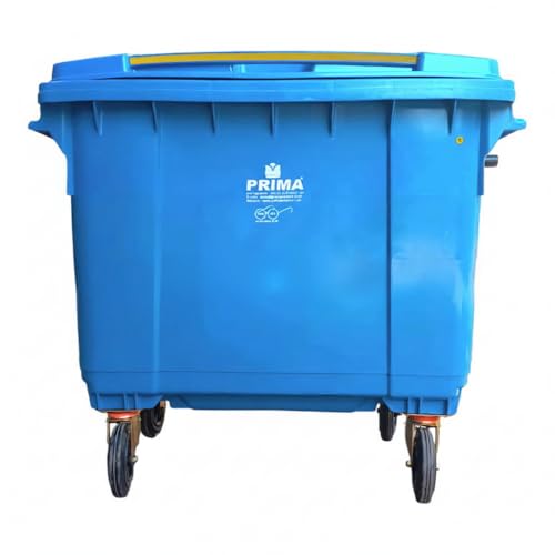 Image of Prima Big Plastic Wheeled Dustbin with Lid 660 Litre Blue