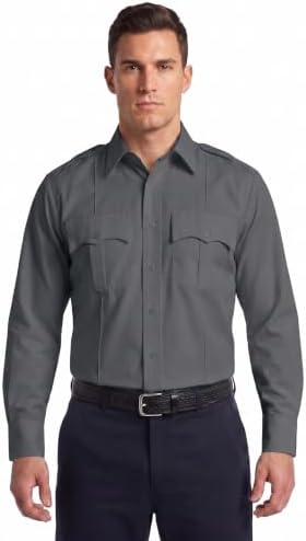 First Class 100% Polyester Long Sleeve Men's Uniform Shirt White