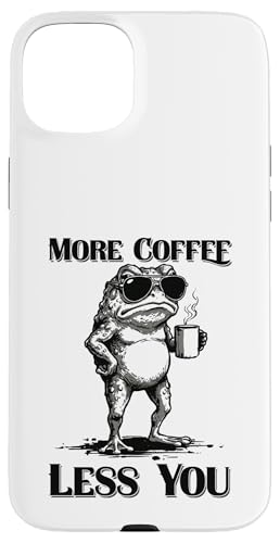 Grumpy Frog �uMore Coffee Less You�v�t�@�j�[�R�[�q�[�~�[�� �X�}�z�P�[�X iPhone 15 Plus �p