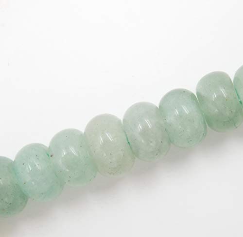 Malahill Gemstone Beads for Jewelry Making Natural Stone Beads for Necklaces Bracelets 5 Strands Roundel Green Aventurine Beads 5x8mm