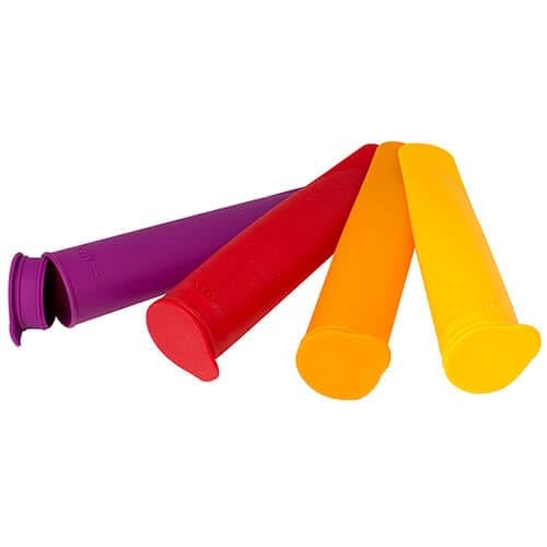 Eddingtons 732010 Squeezies Ice Lolly Mould Set of 4, Silicone, Various