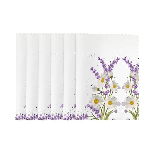 Sets de table de Noël anti-chaleur et faciles à nettoyer x6