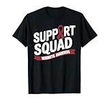 Support Squad Meningitis-Bewusstseinsband, Burgunderrot T-Shirt
