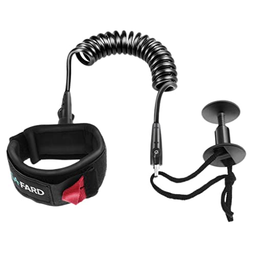 Tachiuwa Alça de Resistente de 5 ', Alça de Cabo de Bobina de Prancha de Surfe, Preto