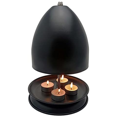 lencyotool Tea Light Oven Metal Radiator Tea Light Candle Heater Double Walled Tealight Heater Tea Light Oven Candle Holder Tealight Candle Room Heater For Study, Office, Living Room (No Candles) Cover