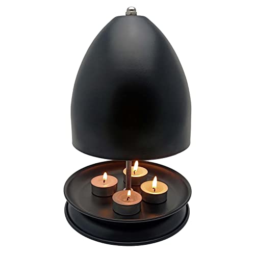 LINGJIONG Teelichtofen Kerzenofen Metall Teelichtheizung Teelichtkamin, Doppelwandige Teelichthalter Für Bis Zu 4-8 Teelichter, Für Zuhause, Schlafzimmer, Dekoration Cover