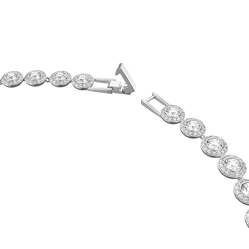 Swarovski Crystal Authentic Angelic All Around Set of Necklace, Bracelet and Earrings, White, Rhodium Finish- Women's Hypoallergenic Sparkling Jewelries - Nickel Free Crystal Jewelry Collection3