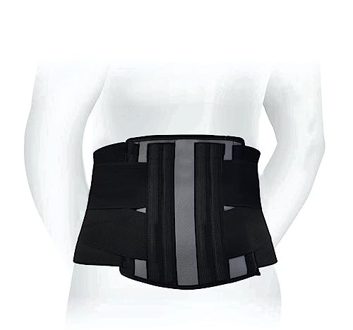 Image of Elnova Aluminium Lumbo Sacral Corset (Back Pain Belt) (Large-Black)