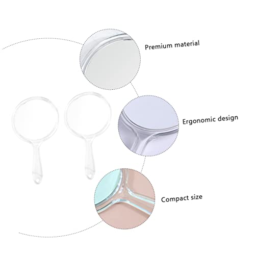 Espejo de Maquillaje Portátil de Mano Blanco con Luz LED miniatura 6