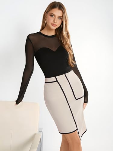 Image of KOTTY Women's Solid and Printed Skirts - A-Line || Pencil || Midi || Maxi || Knee-Length || Flared || Asymmetric Styles for Chic and Comfortable Fashion