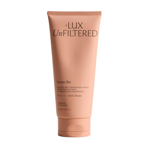 Image of + Lux Unfiltered N32 Summer Skin Classic Gradual Self Tanner, Hydrating Self Tanning Lotion with Shea Butter & Squalane - Non-Sticky, No Transfer, Natural-Looking - Vegan Sunless Tanner - Rosewood