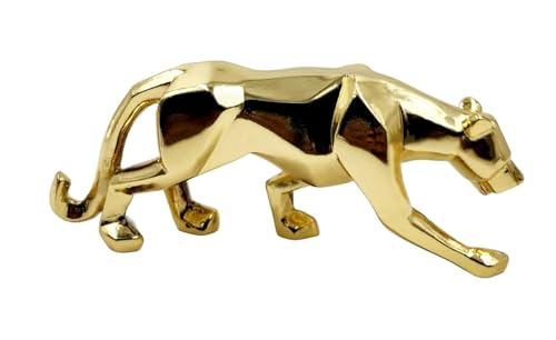 Image of ARNAVIRA 24K Gold Plated Panther Statue for office & Home Decor, Gifting Showpiece, office Desk Decor (24K Gold, Panther)
